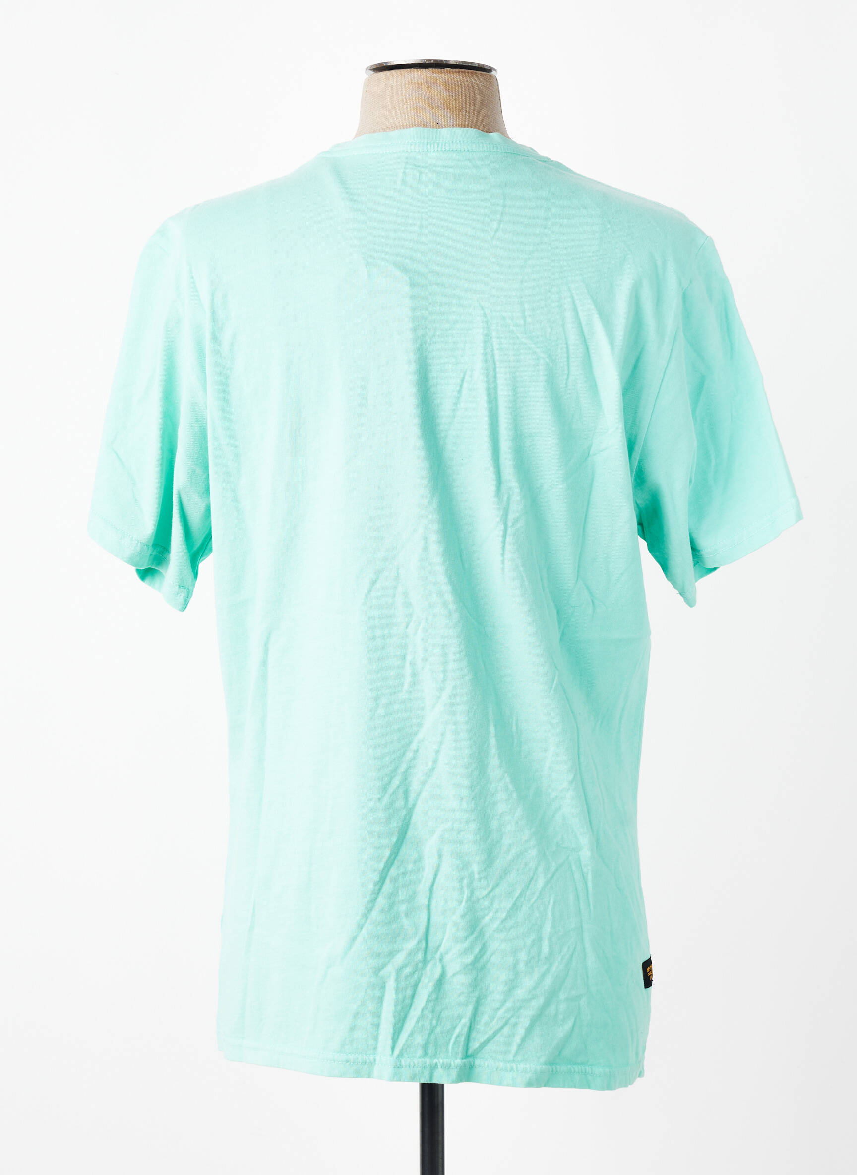 T-shirt coupe droite manches courtes bleu clair DAYTONA homme