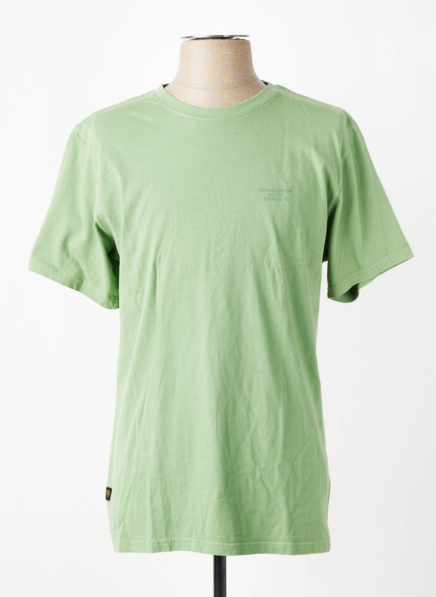 T-shirt coupe droite manches courtes vert DAYTONA homme