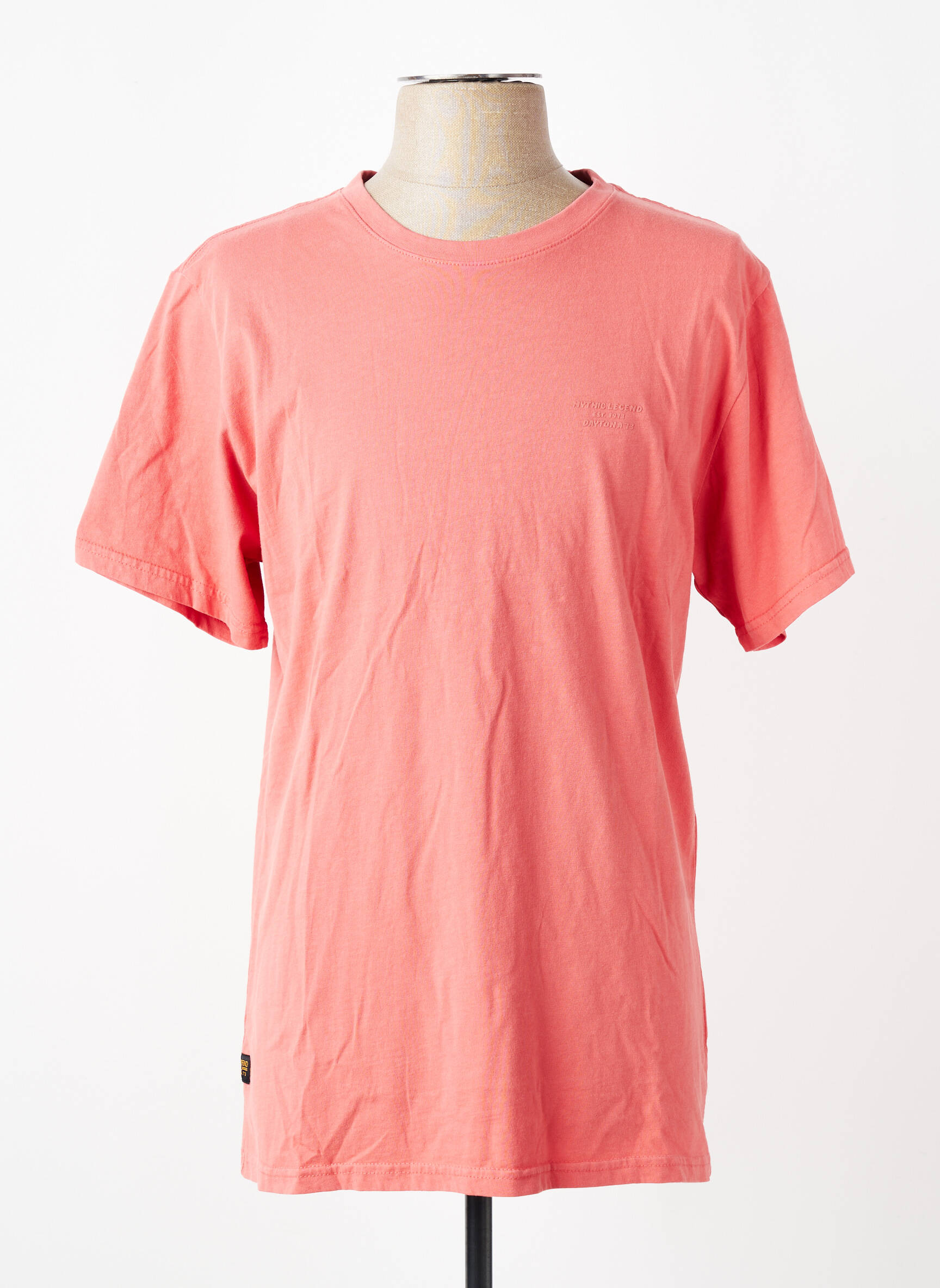 T-shirt coupe droite manches courtes rouge DAYTONA homme