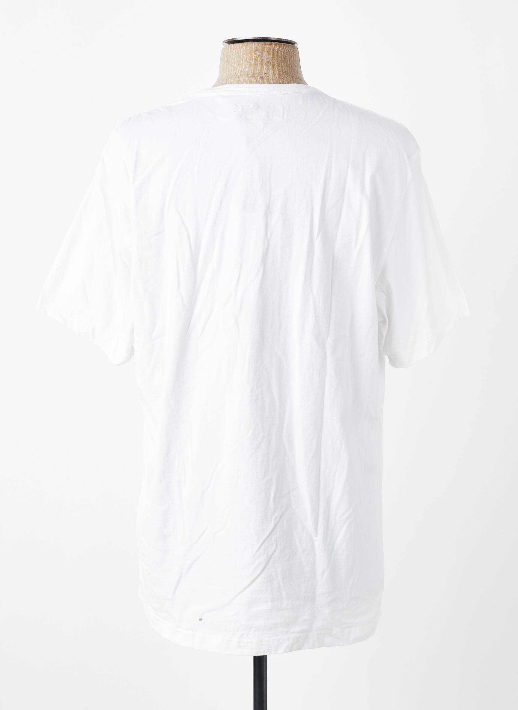 T-shirt broderie manches courtes blanc MARINE NATIONALE homme