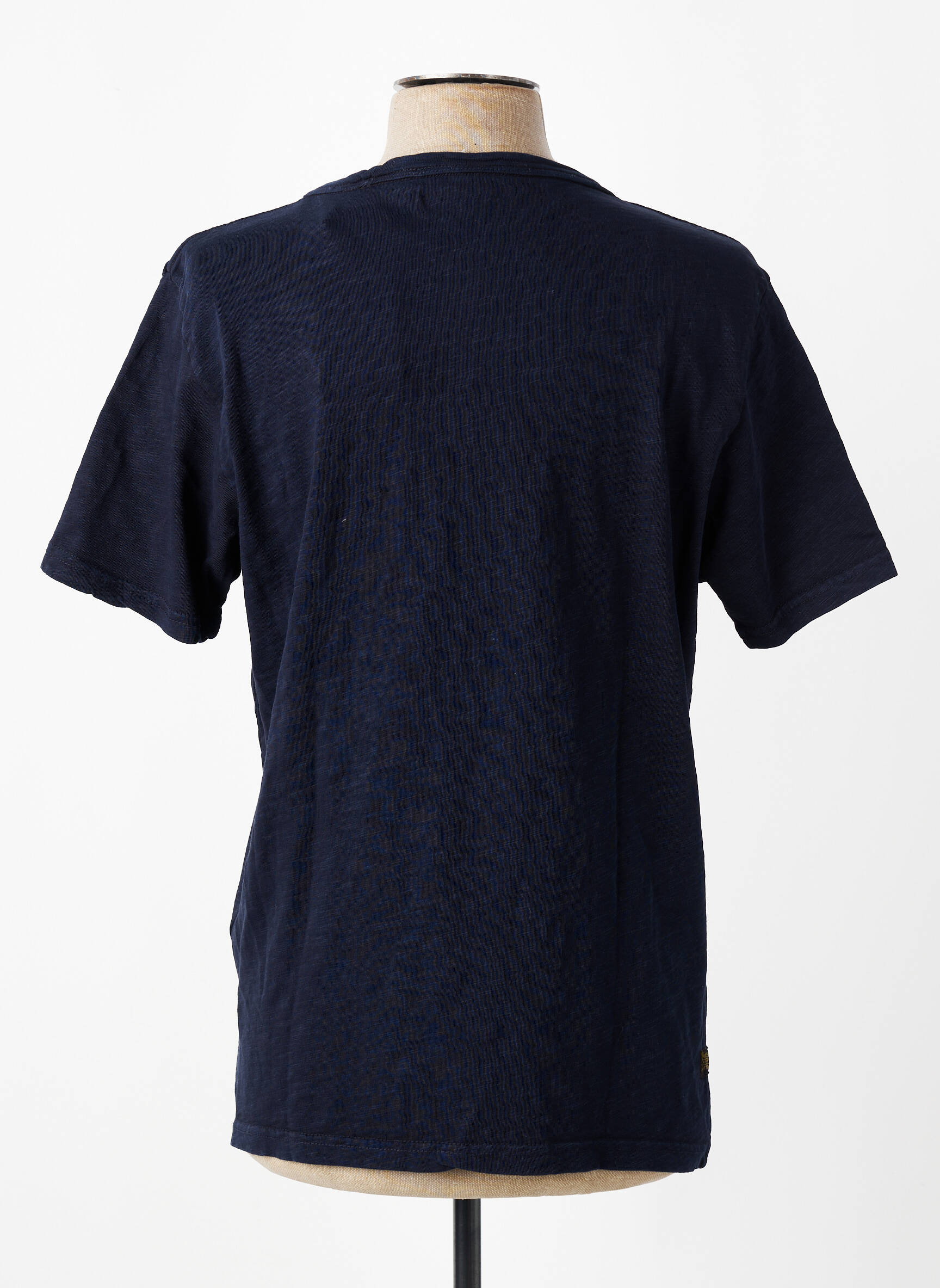 T-shirt coupe droite manches courtes bleu DAYTONA homme