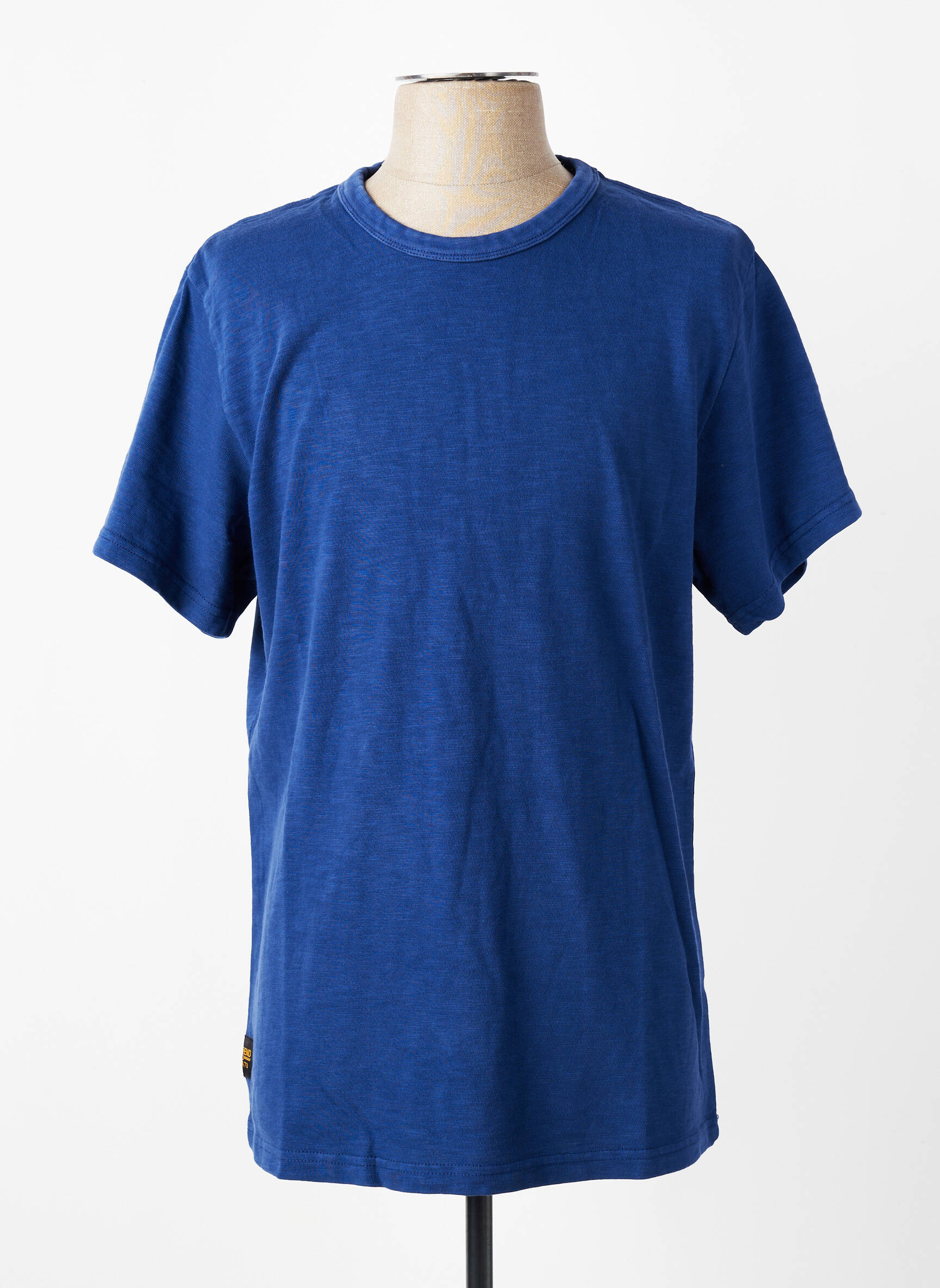 T-shirt coupe droite manches courtes bleu DAYTONA homme