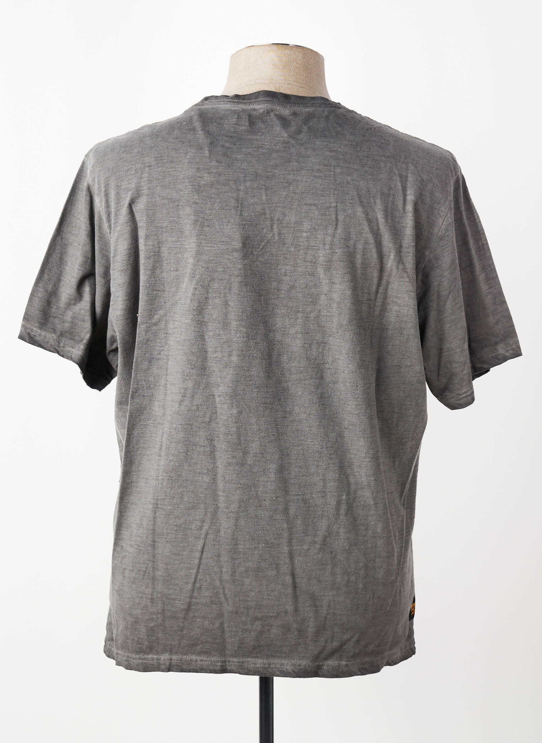 T-shirt coupe droite manches courtes gris DAYTONA homme