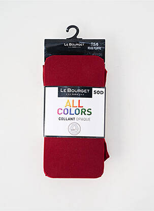 Collants stretch rouge LE BOURGET femme