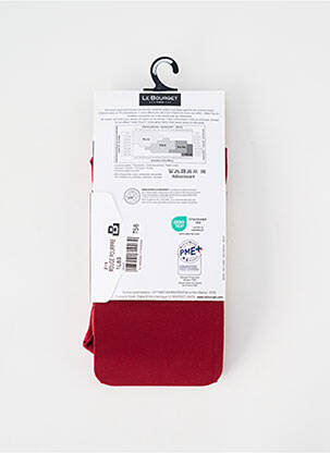Collants stretch rouge LE BOURGET femme