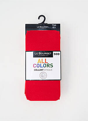 Collants stretch rouge clair LE BOURGET femme