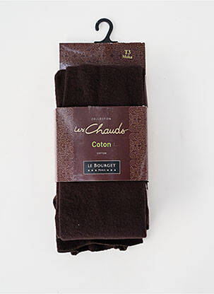 Collants stretch marron LE BOURGET femme