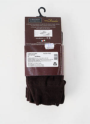 Collants stretch marron LE BOURGET femme