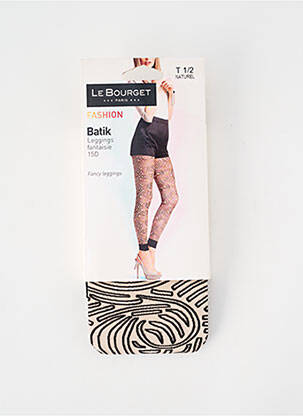 Collants imprimé fantaisie beige LE BOURGET femme