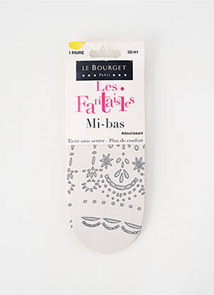 Chaussettes imprimé fantaisie gris LE BOURGET femme