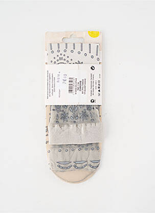 Chaussettes imprimé fantaisie gris LE BOURGET femme