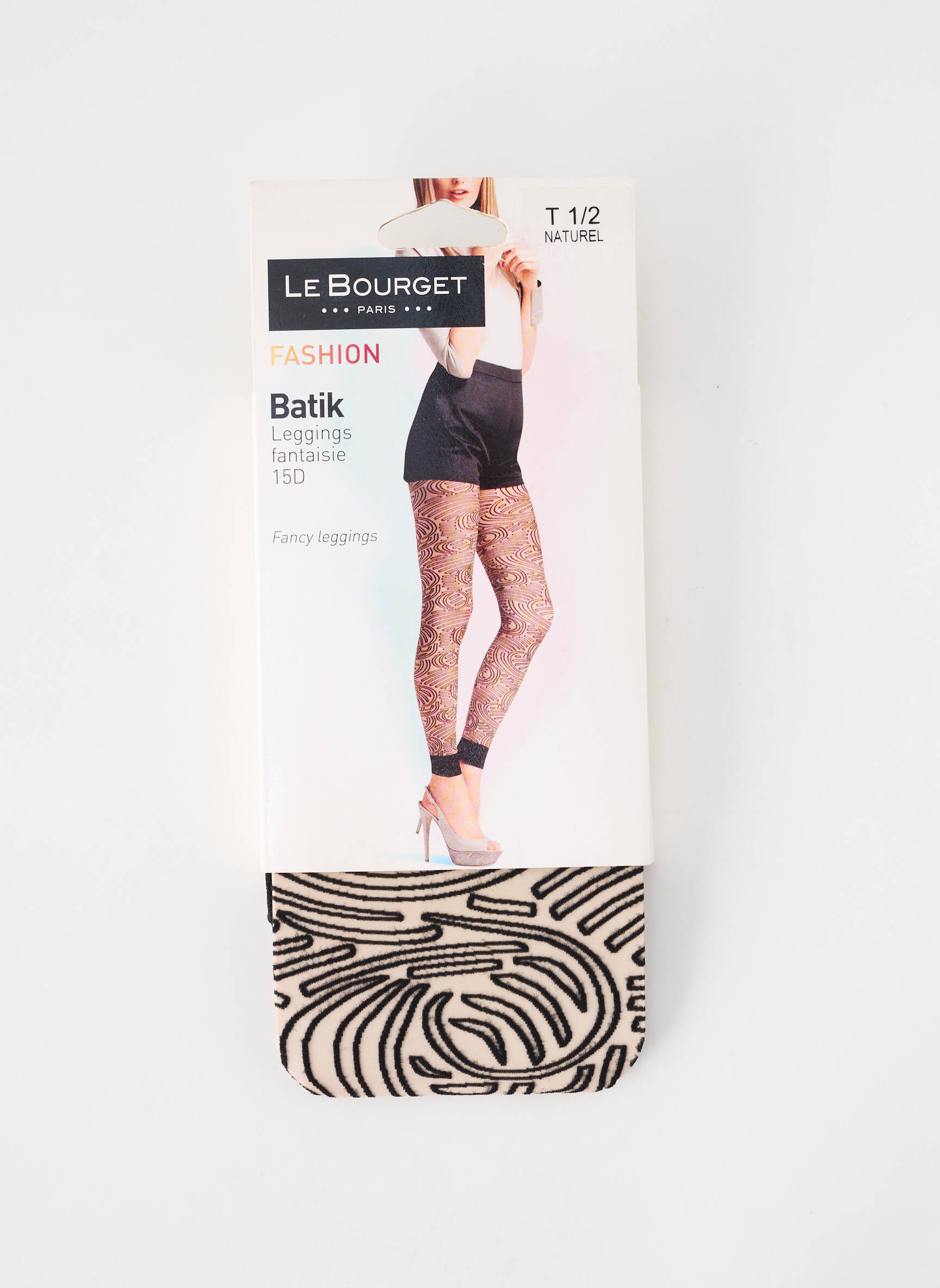 Collants imprimé fantaisie beige LE BOURGET femme