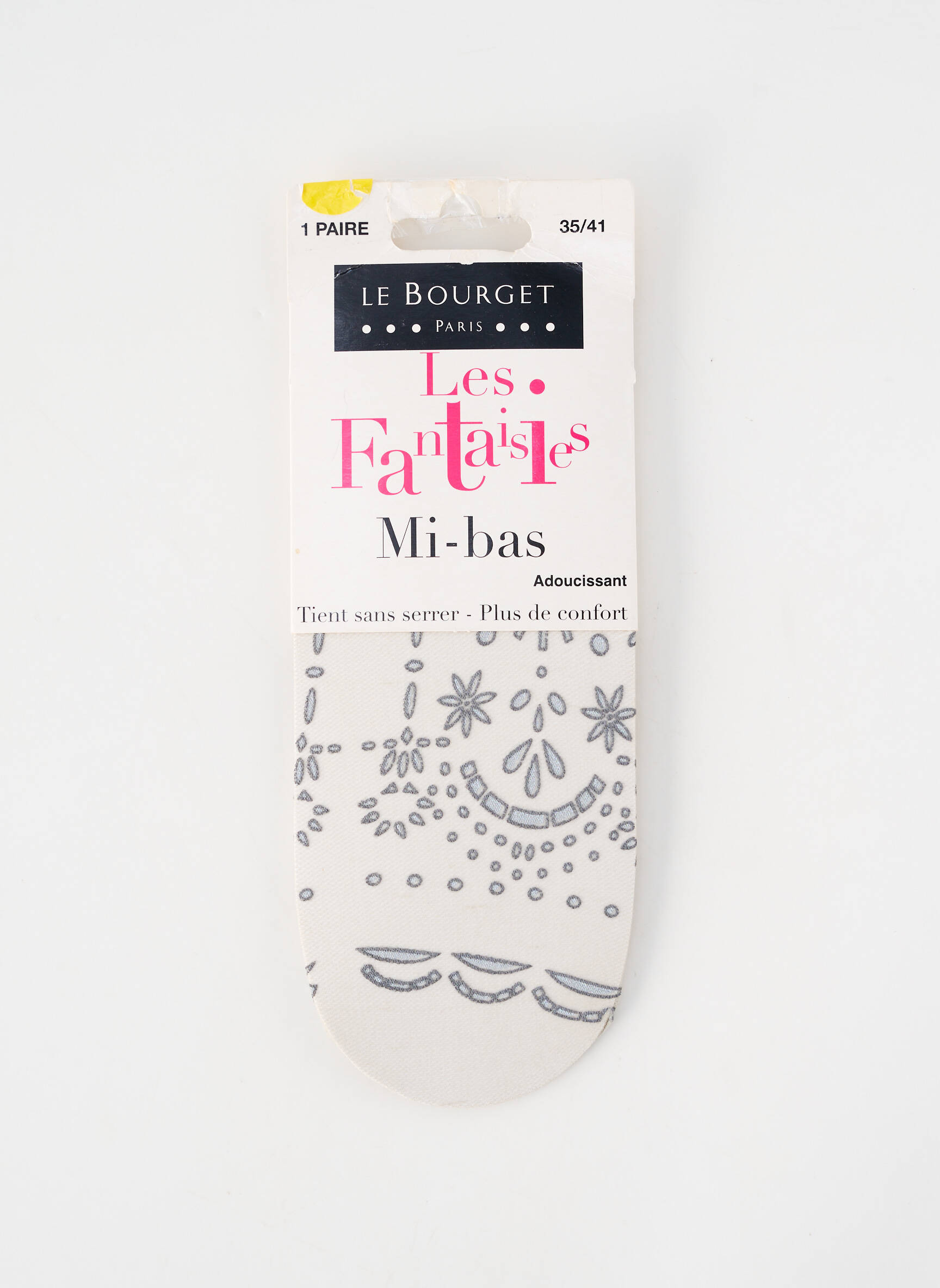 Chaussettes imprimé fantaisie gris LE BOURGET femme