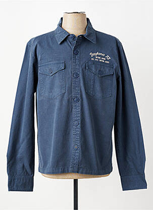 Veste casual fermeture boutonnée sur le devant bleu DAYTONA homme