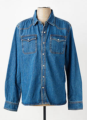 Chemise manches longues poches bleu DAYTONA homme