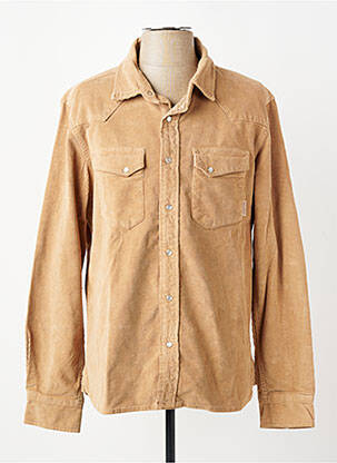 Chemise manches longues poches beige IRON AND RESIN homme