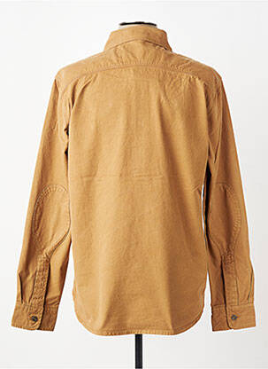 Chemise manches longues coupe droite marron IRON AND RESIN homme