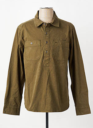 Chemise manches longues coupe droite vert IRON AND RESIN homme