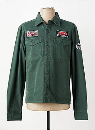 Veste casual fermeture boutonnée sur le devant vert DAYTONA homme