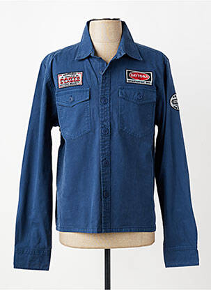Veste casual fermeture boutonnée sur le devant bleu DAYTONA homme