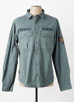 Veste casual fermeture boutonnée sur le devant vert DAYTONA homme