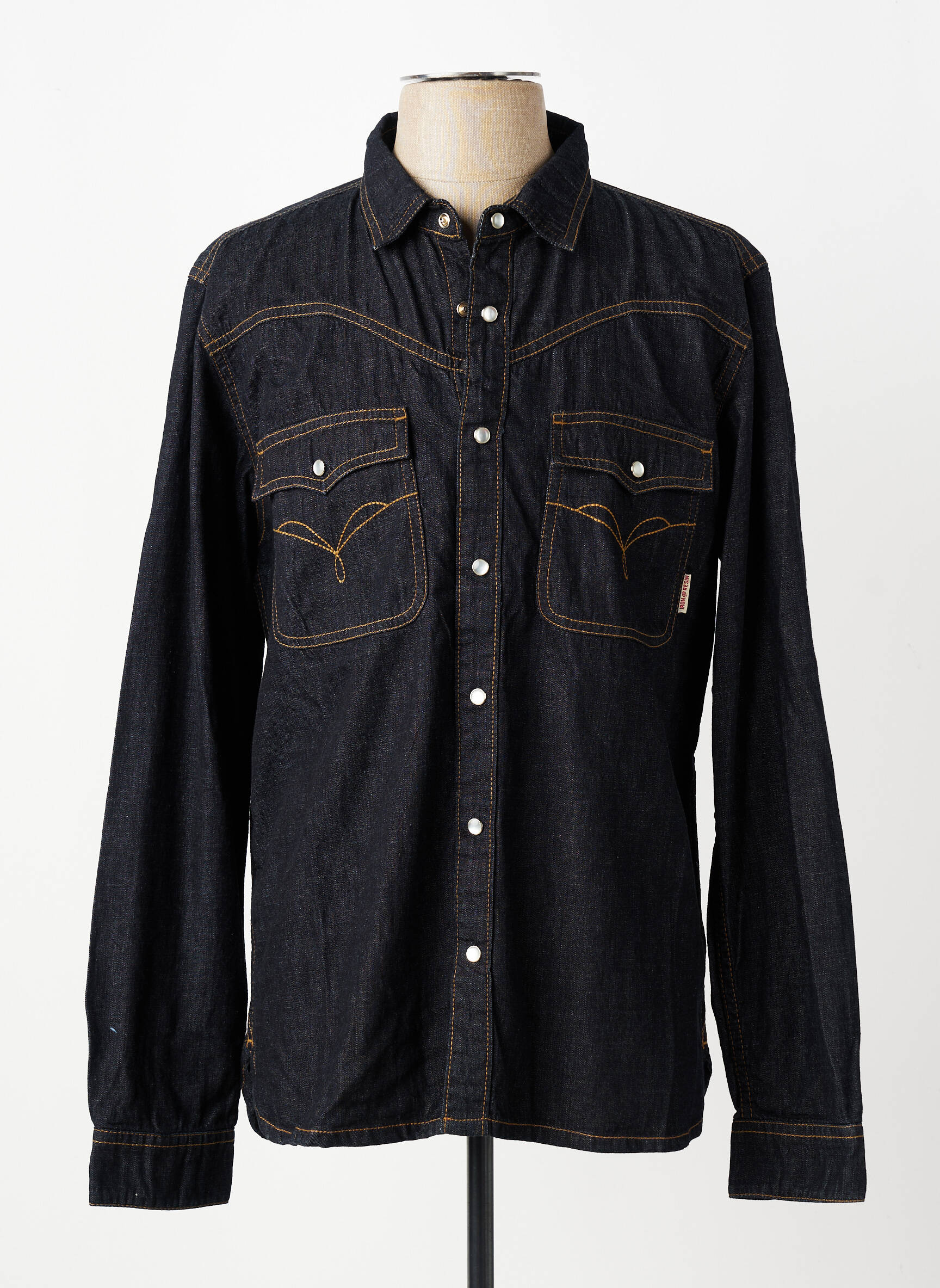 Chemise manches longues poches noir IRON AND RESIN homme