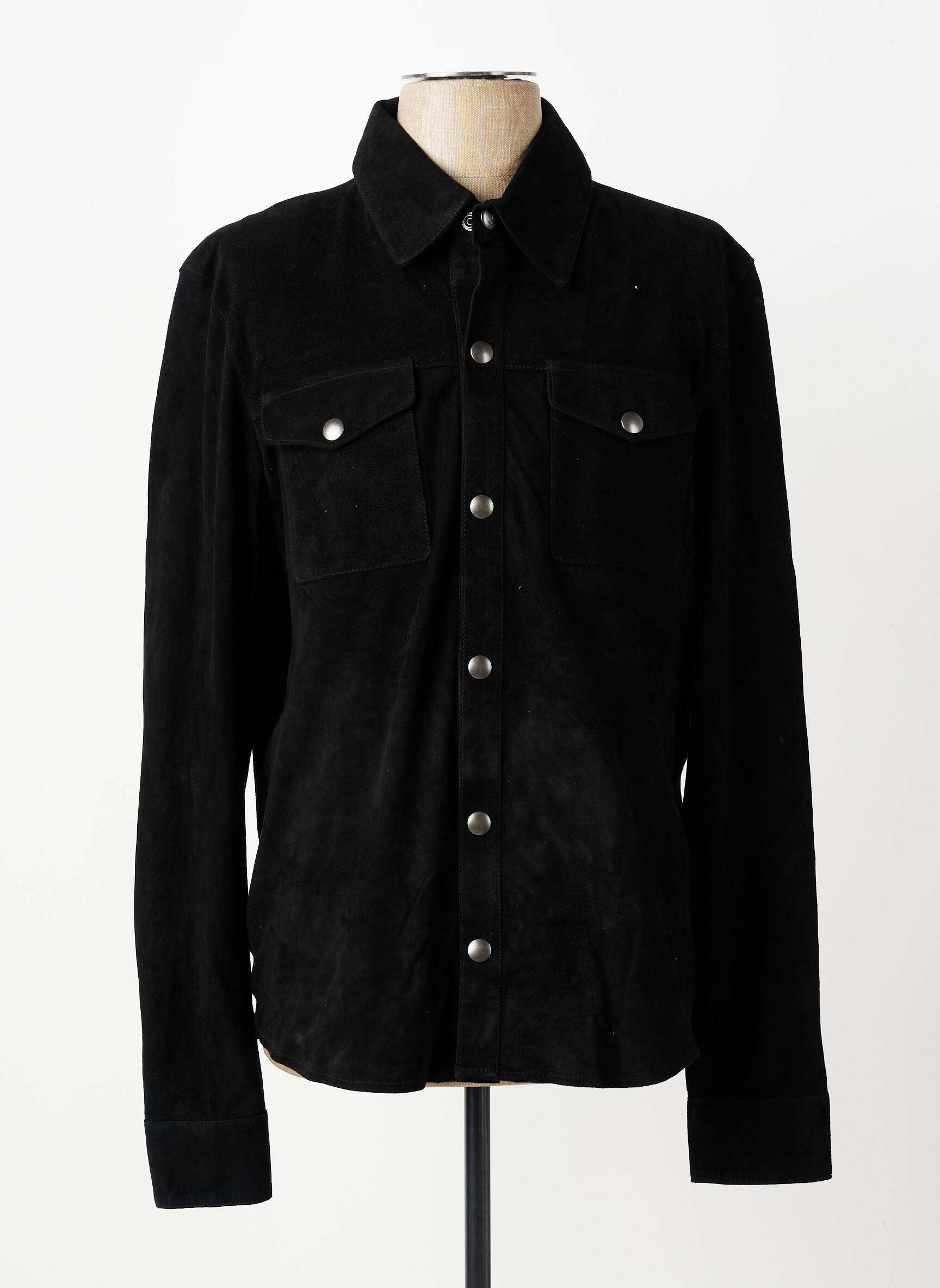 Chemise manches longues poches noir IRON AND RESIN homme