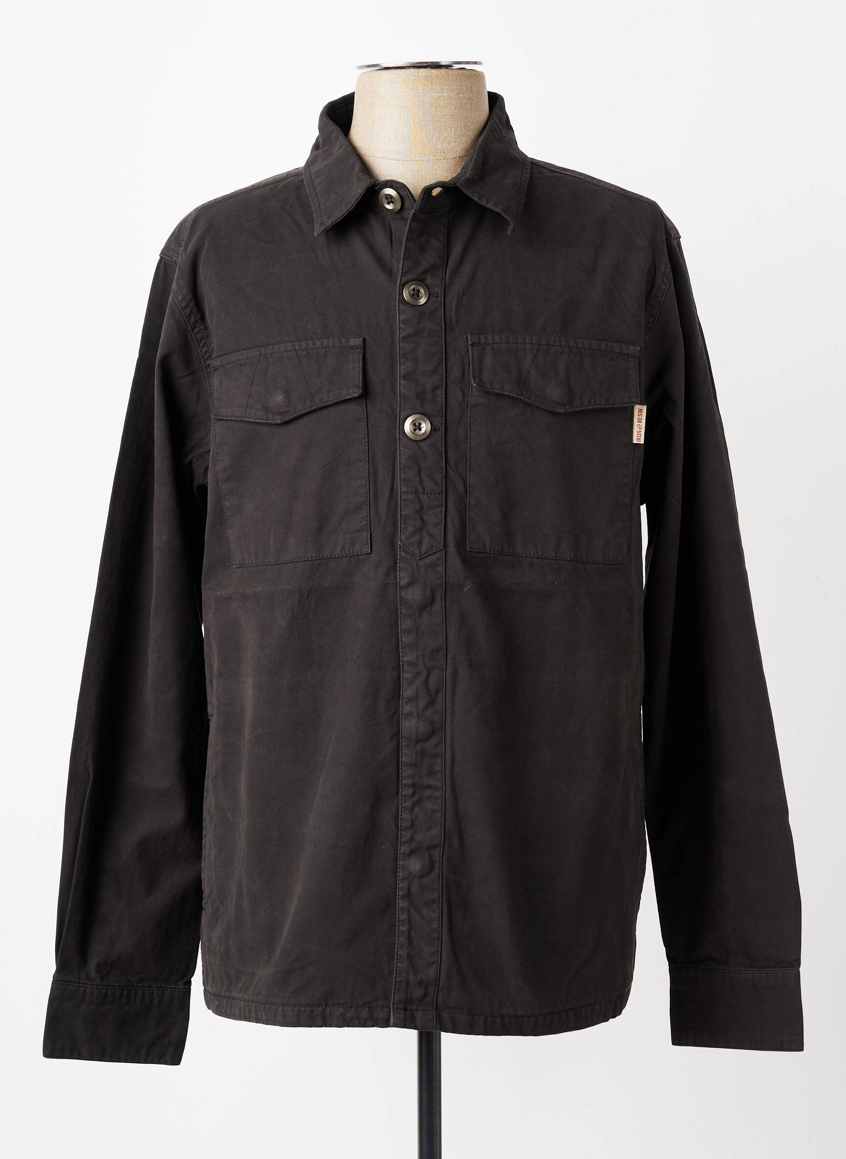 Chemise manches longues poches noir IRON AND RESIN homme