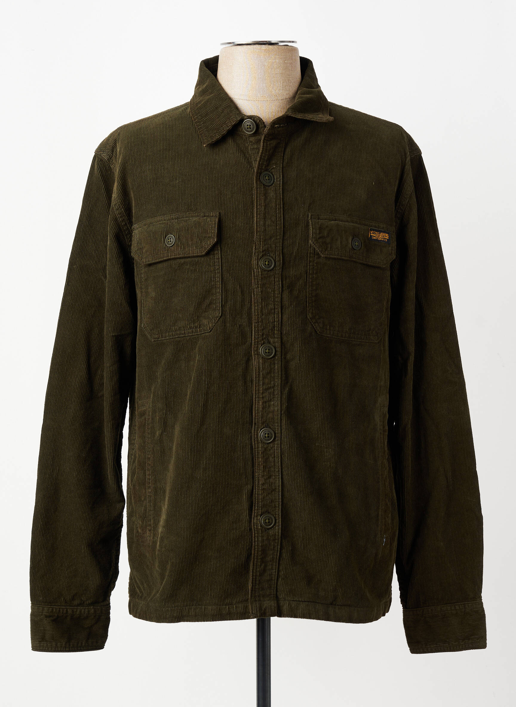 Veste casual fermeture boutonnée sur le devant vert DAYTONA homme
