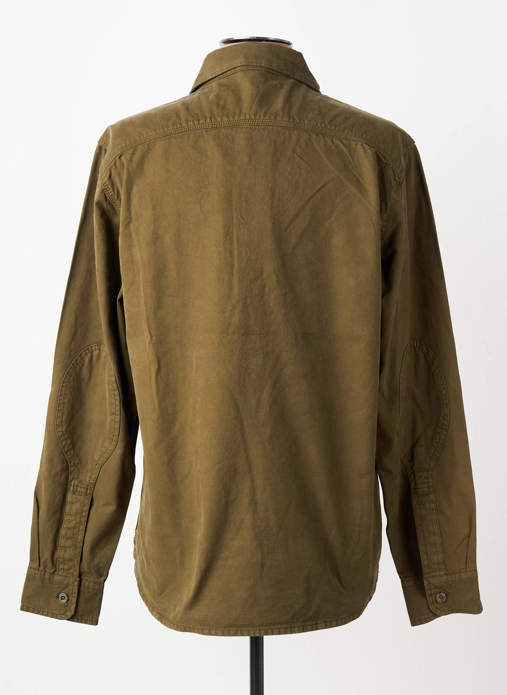 Chemise manches longues coupe droite vert IRON AND RESIN homme