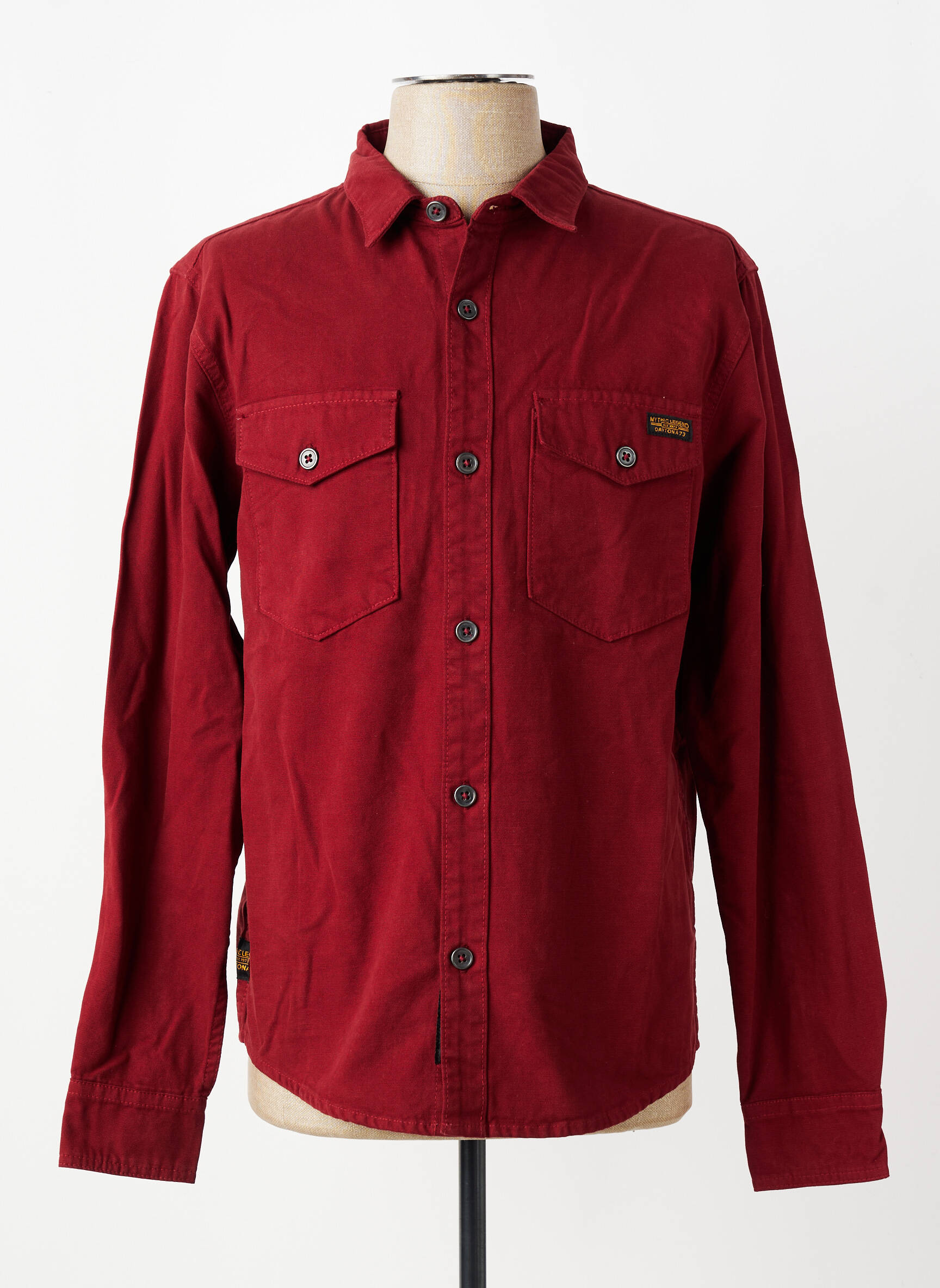 Veste casual fermeture boutonnée sur le devant rouge DAYTONA homme
