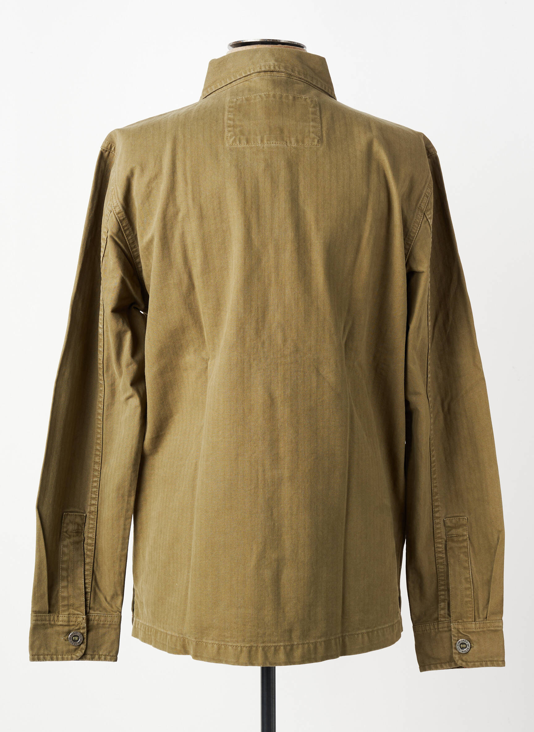 Veste casual fermeture boutonnée sur le devant vert IRON AND RESIN homme