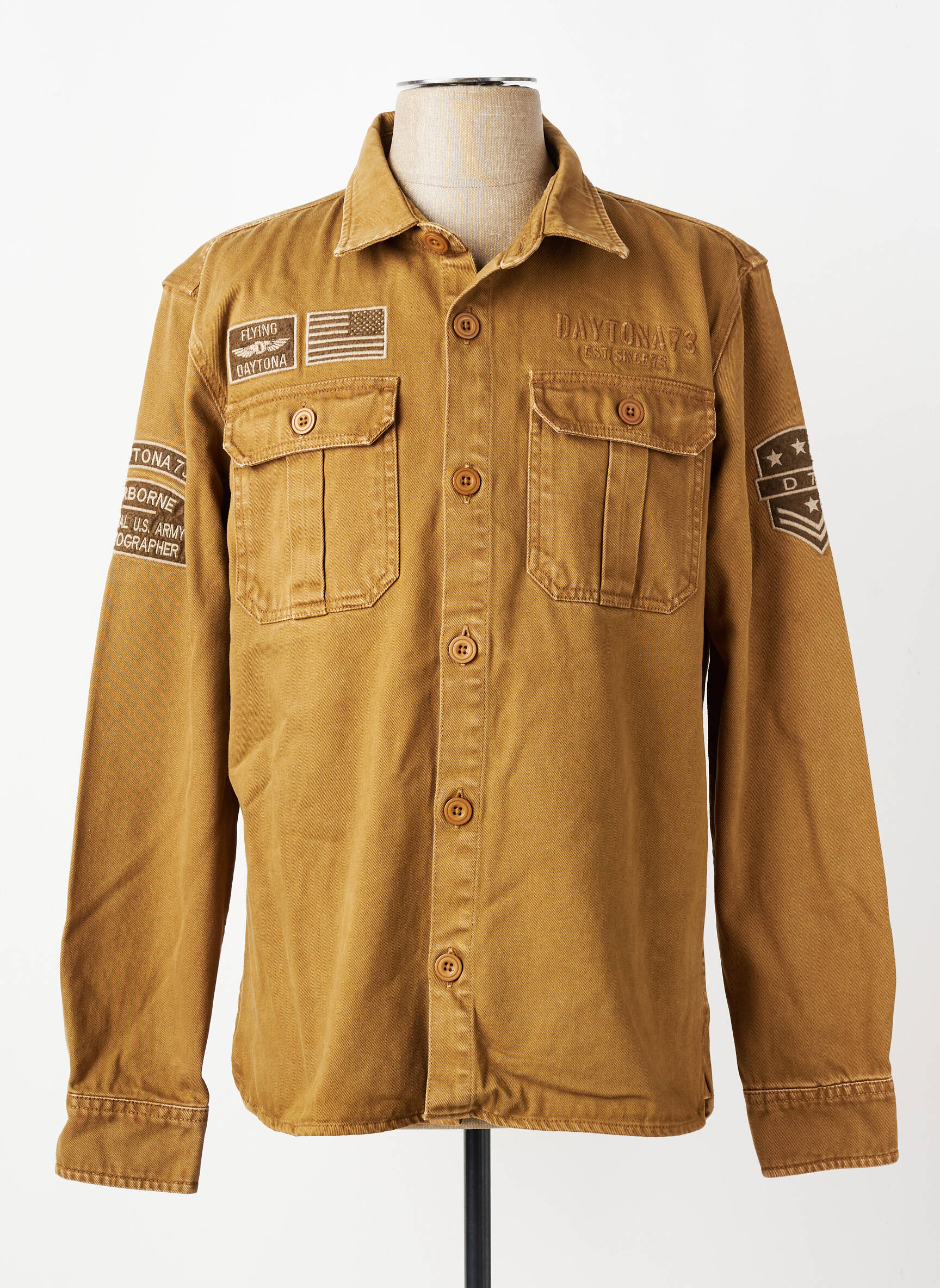 Veste casual fermeture boutonnée sur le devant marron DAYTONA homme