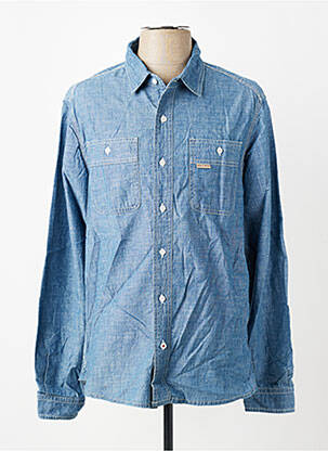 Chemise manches longues manches longues bleu IRON AND RESIN homme