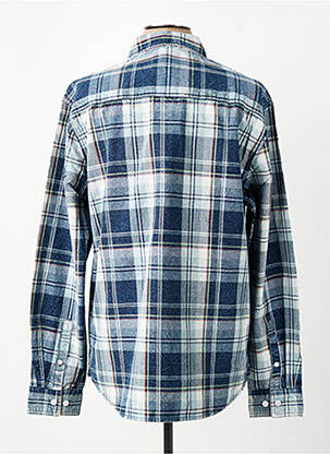 Chemise manches longues imprimé fantaisie bleu DAYTONA homme