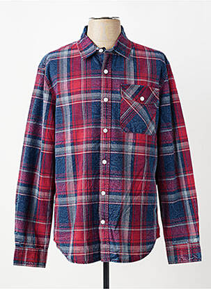 Chemise manches longues imprimé fantaisie bleu DAYTONA homme
