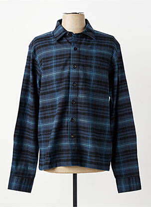 Chemise manches longues imprimé fantaisie bleu DAYTONA homme