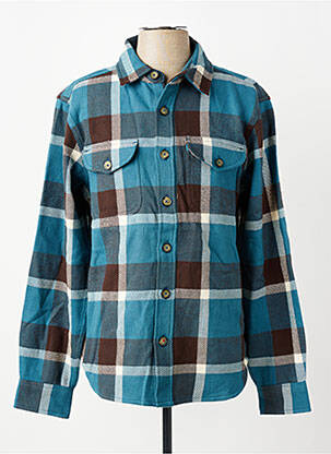 Chemise manches longues poches bleu IRON AND RESIN homme