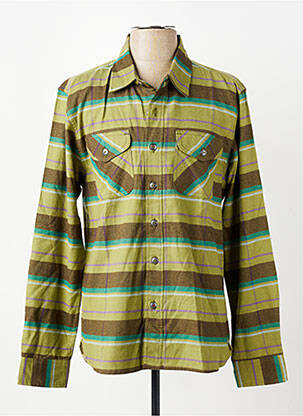 Chemise manches longues imprimé fantaisie vert IRON AND RESIN homme