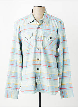 Chemise manches longues imprimé fantaisie bleu IRON AND RESIN homme