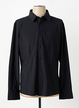 Chemise manches longues coupe droite noir DAYTONA homme