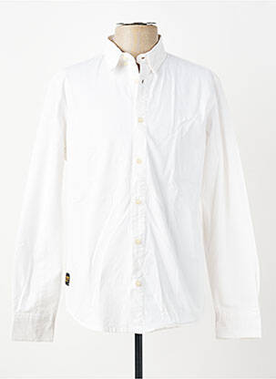 Chemise manches longues manches longues blanc DAYTONA homme