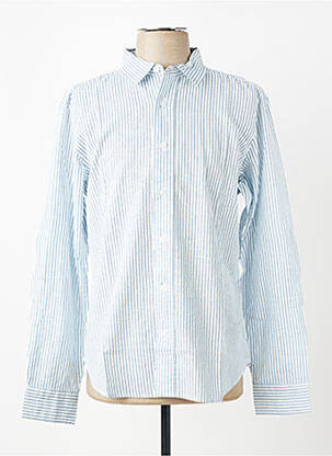 Chemise manches longues imprimé fantaisie bleu DAYTONA homme