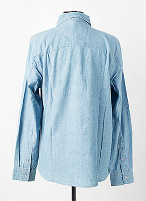 Chemise manches longues coupe droite bleu IRON AND RESIN homme
