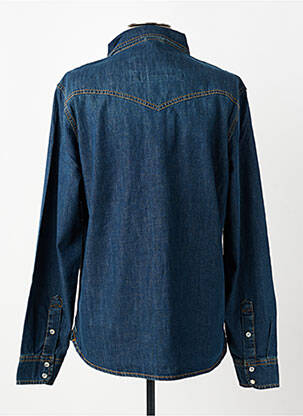 Chemise manches longues coupe droite bleu IRON AND RESIN homme