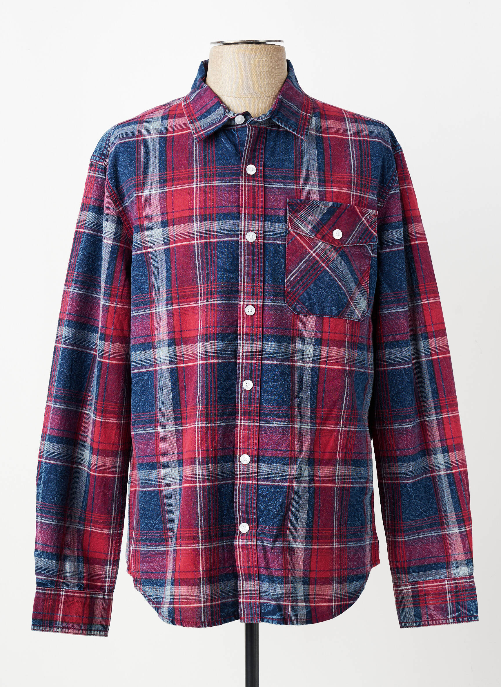 Chemise manches longues imprimé fantaisie bleu DAYTONA homme