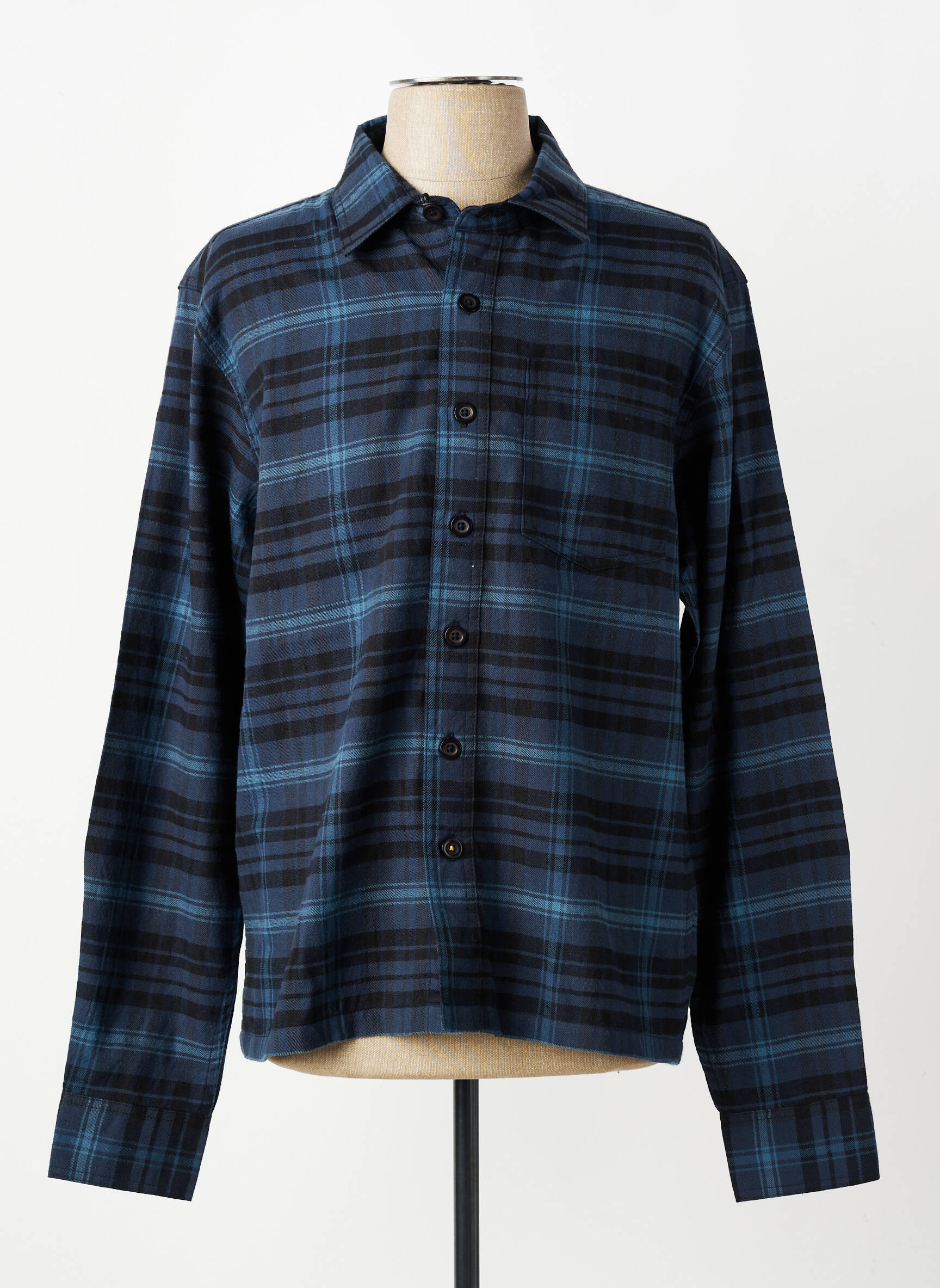 Chemise manches longues imprimé fantaisie bleu DAYTONA homme