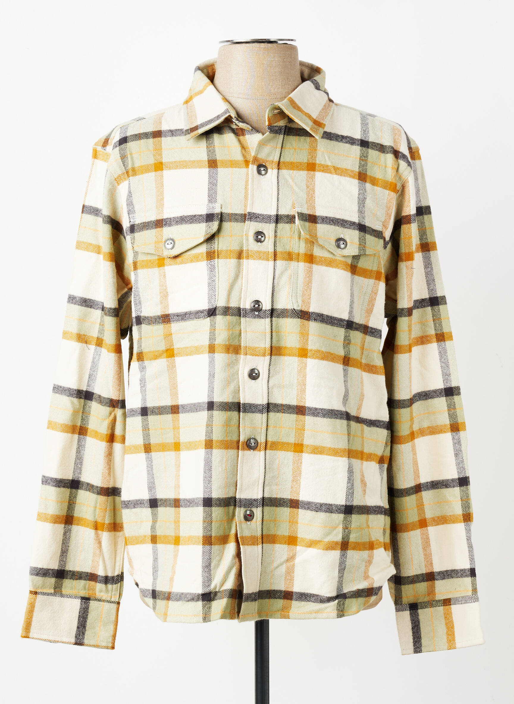 Chemise manches longues poches beige IRON AND RESIN homme