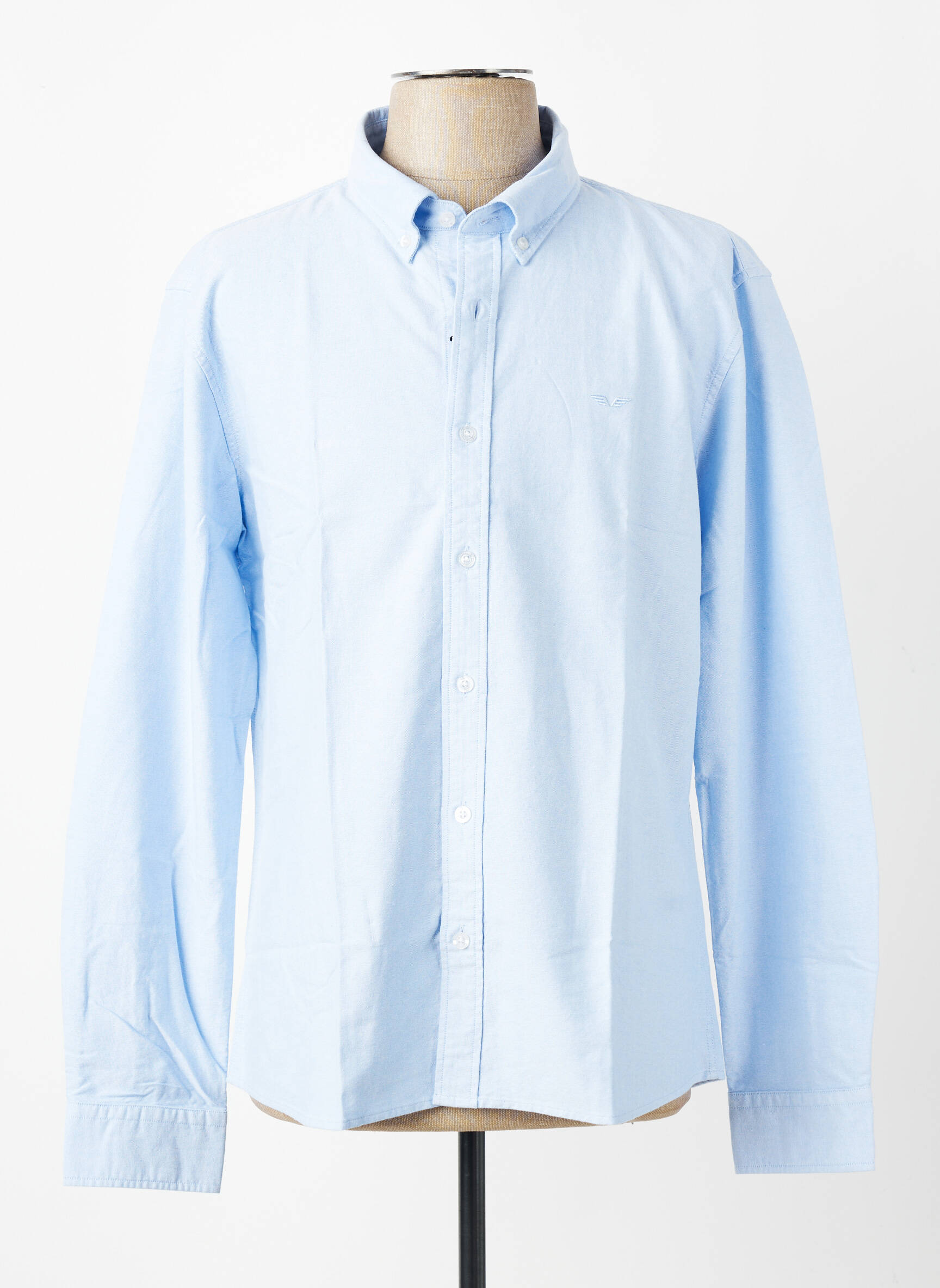 Chemise manches longues coupe droite bleu DAYTONA homme