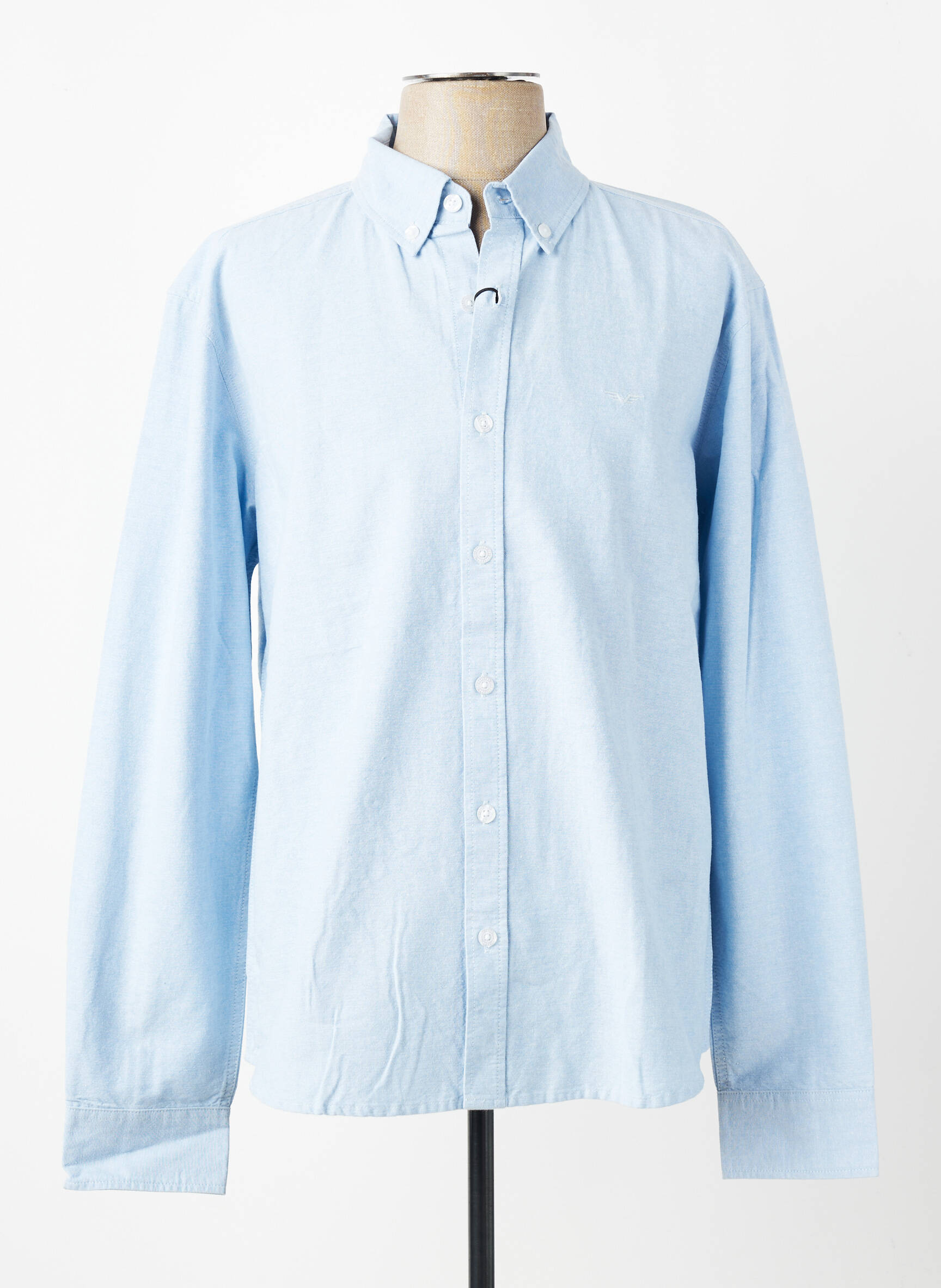Chemise manches longues coupe droite bleu DAYTONA homme